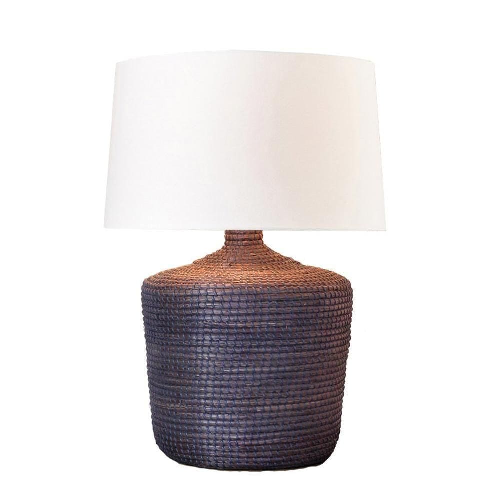 Abajur / Luminária De Mesa O`thentique Modelo Seagrass Cinza