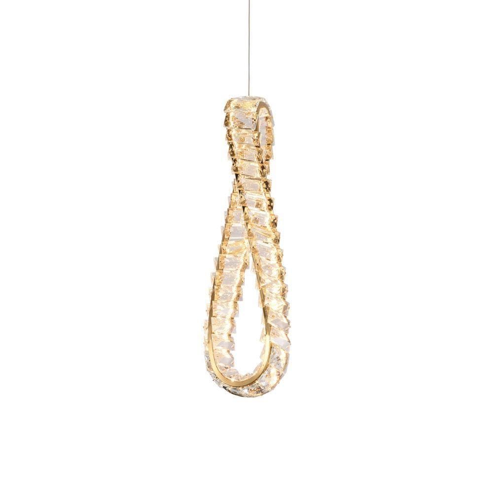 Lustre Pendente Nordecor Lezie In 2741 Ouro Brilho Led Bivolt