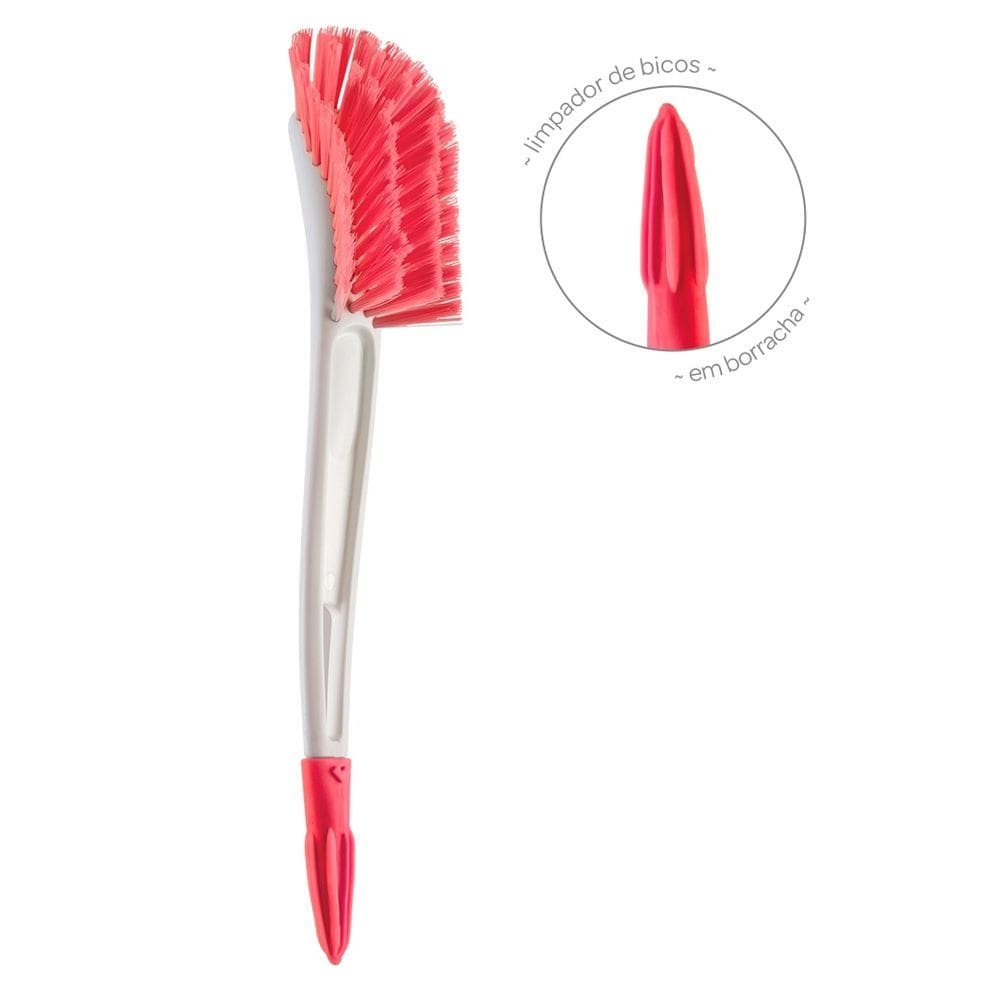 Escova de Mamadeira e Bico Limpeza/Higienização Ideal com Cerdas Resistentes Buba