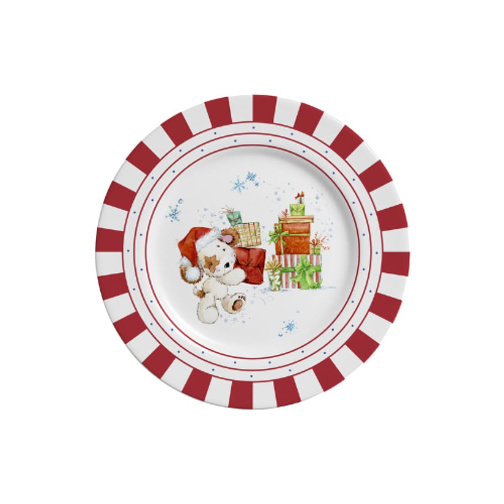 Conjunto com 6 Pratos de Sobremesa Cute Christmas Ø21cm