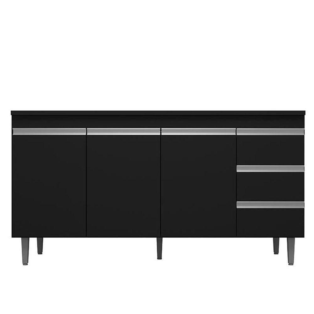 Balcão De Pia Andréia 150 Cm Preto - Ajl