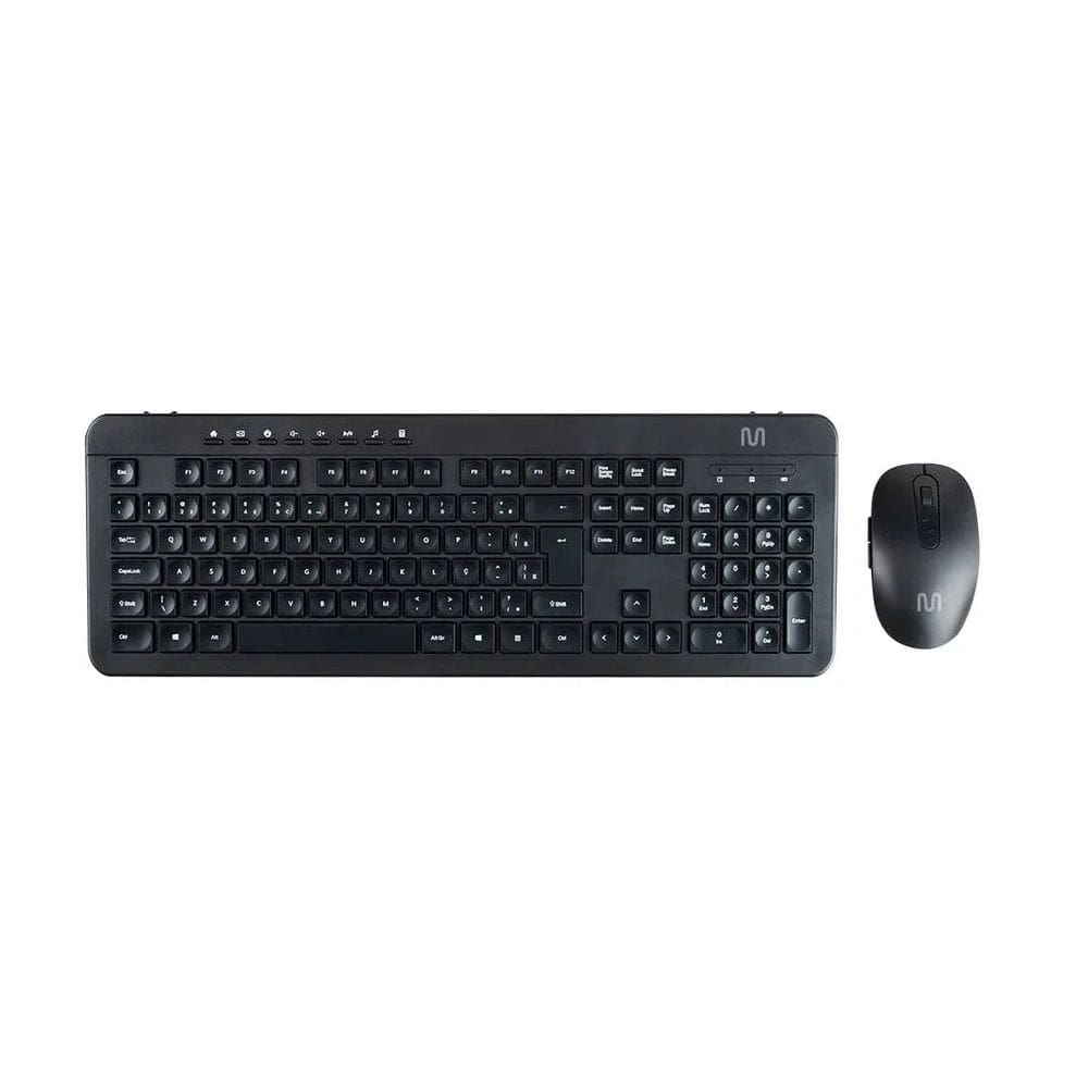 Combo Teclado e Mouse sem Fio Recarregável Teclas Côncavas Multilaser