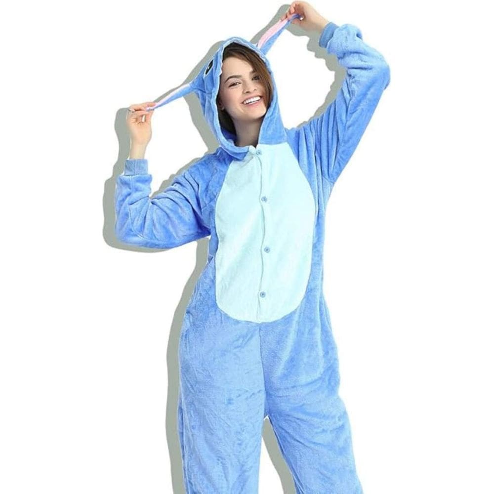 Macacão Fantasia Pijama Stitch Adulto Kigurumi Unissex