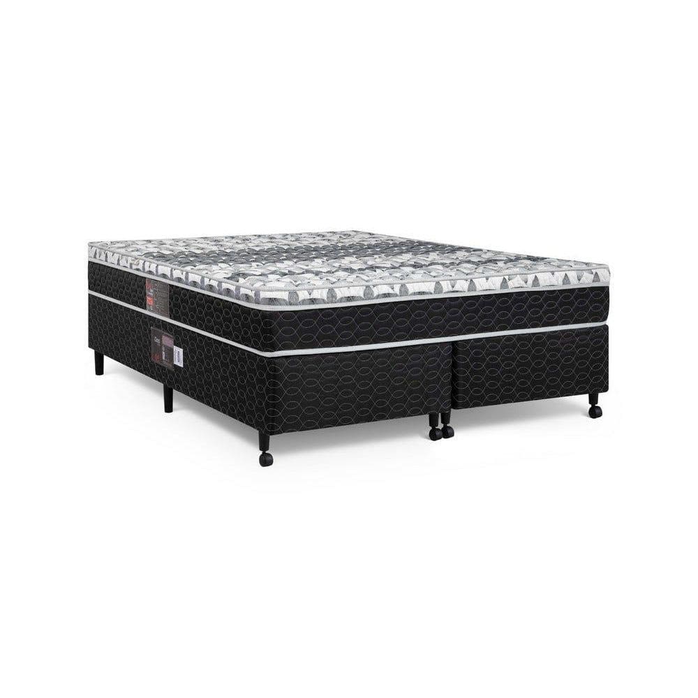 Cama Box + Colchão Castor Queen Class One Face Tecnopedic 158x198x52cm