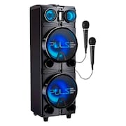 Caixa de Som Pulse Storm 2 12”pol BT Led Rádio TWs 1500w-2 Mic