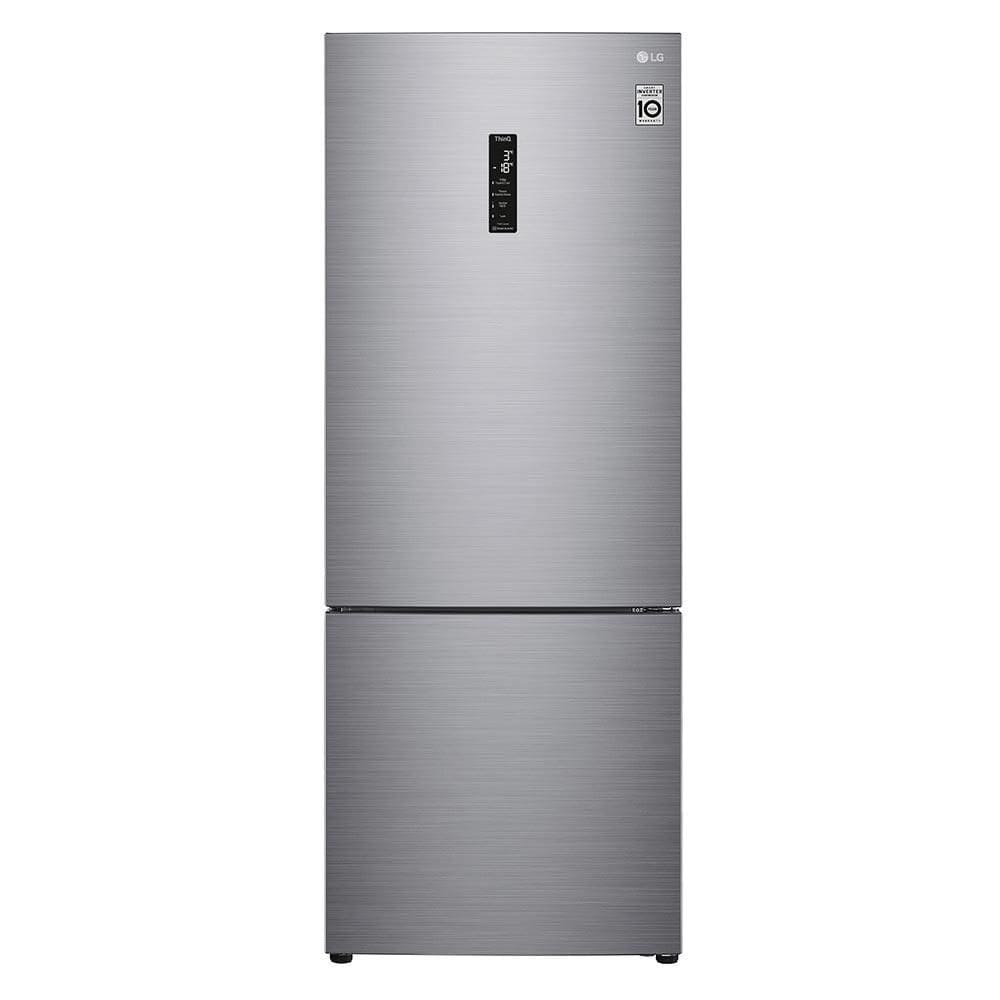 Refrigerador Inverse LG de 02 Portas Frost Free com 451 Litros Platinum Inox - GCB569NLL