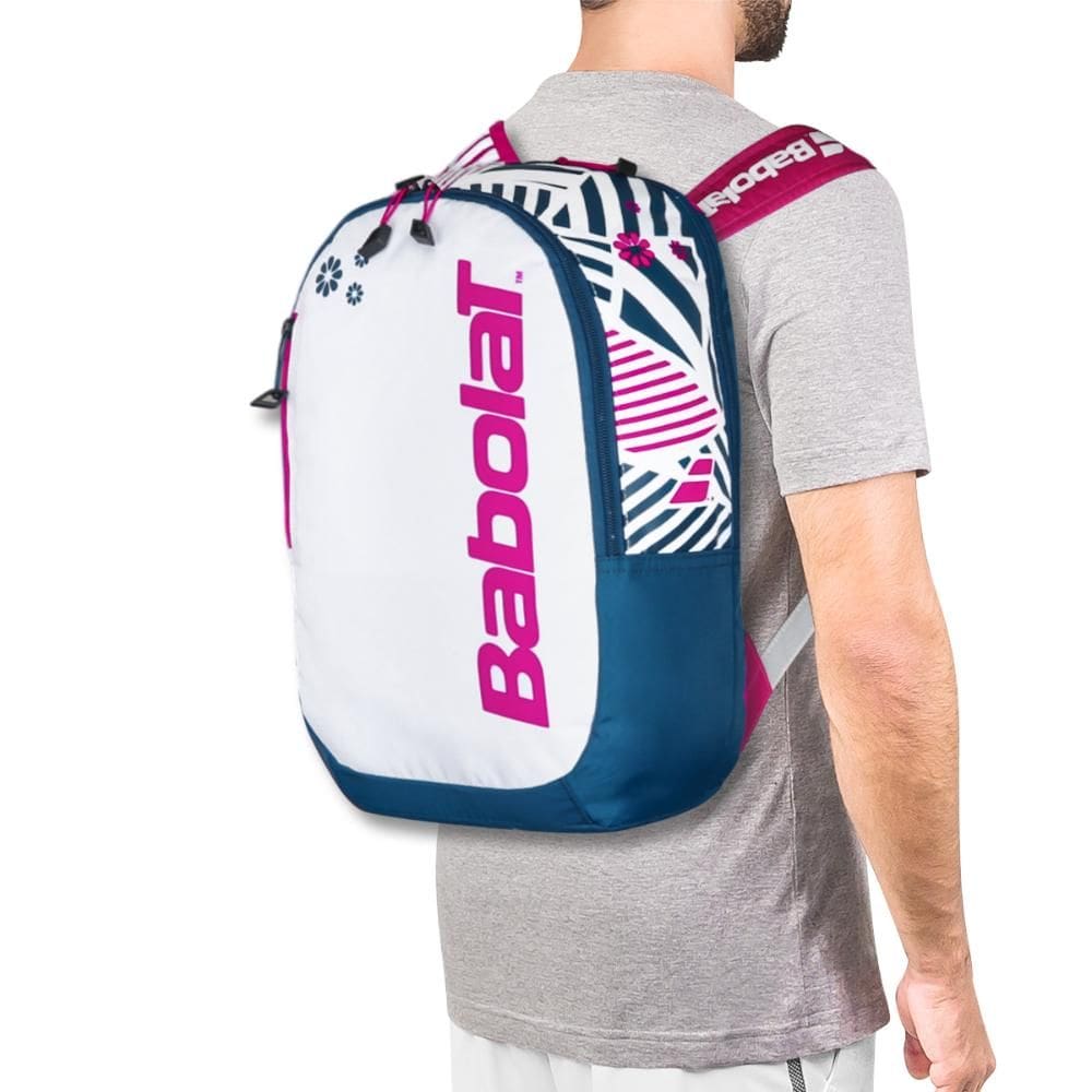Mochila Babolat Kids Branca Azul e Rosa