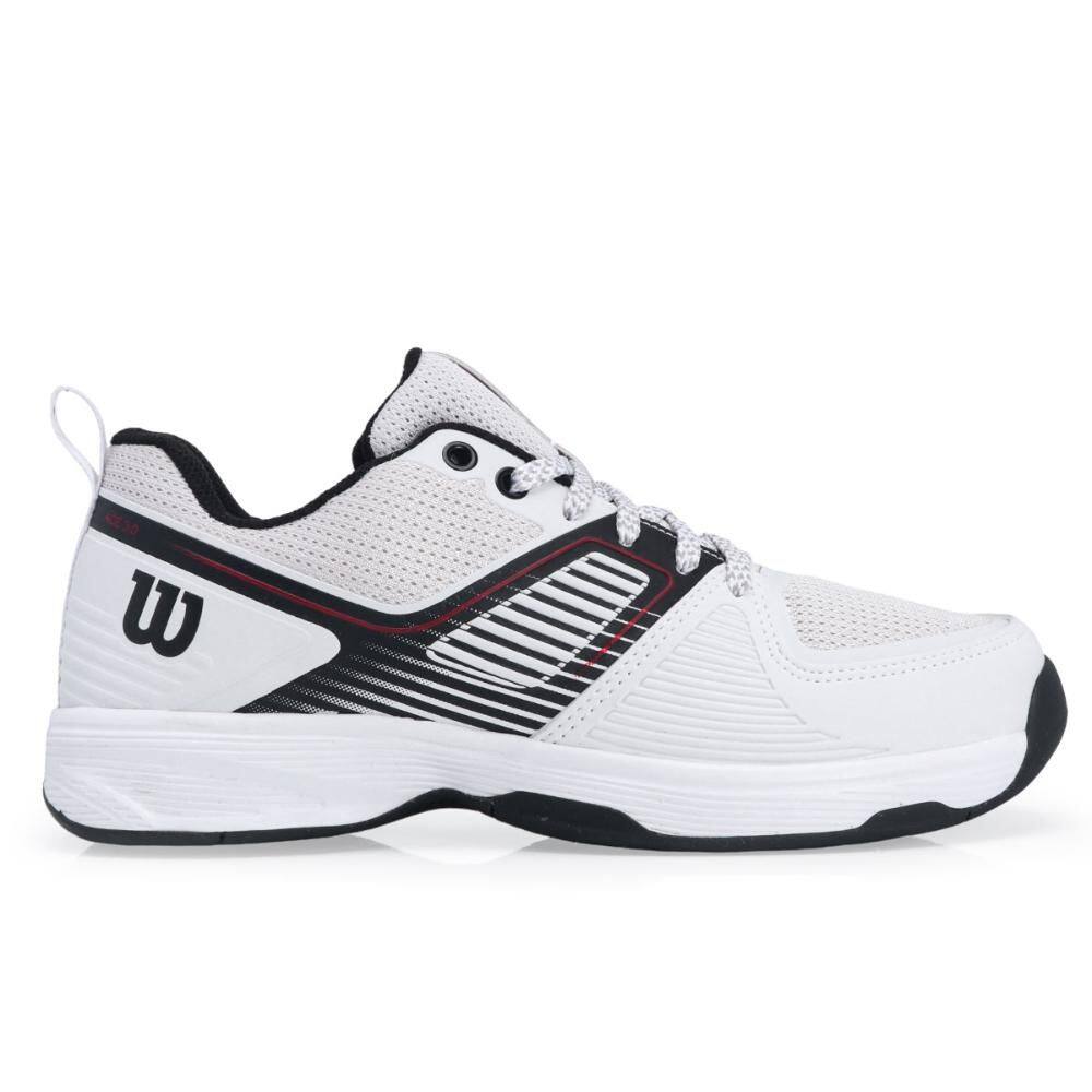 Tênis Wilson Ace 3.0 All Court Branco Preto e Vermelho