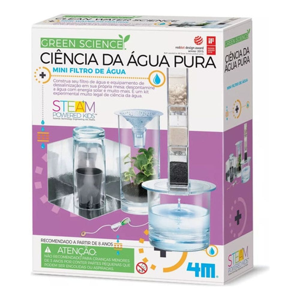 conjunto ciência da água pura 4m brinquedo cientifico kosmika