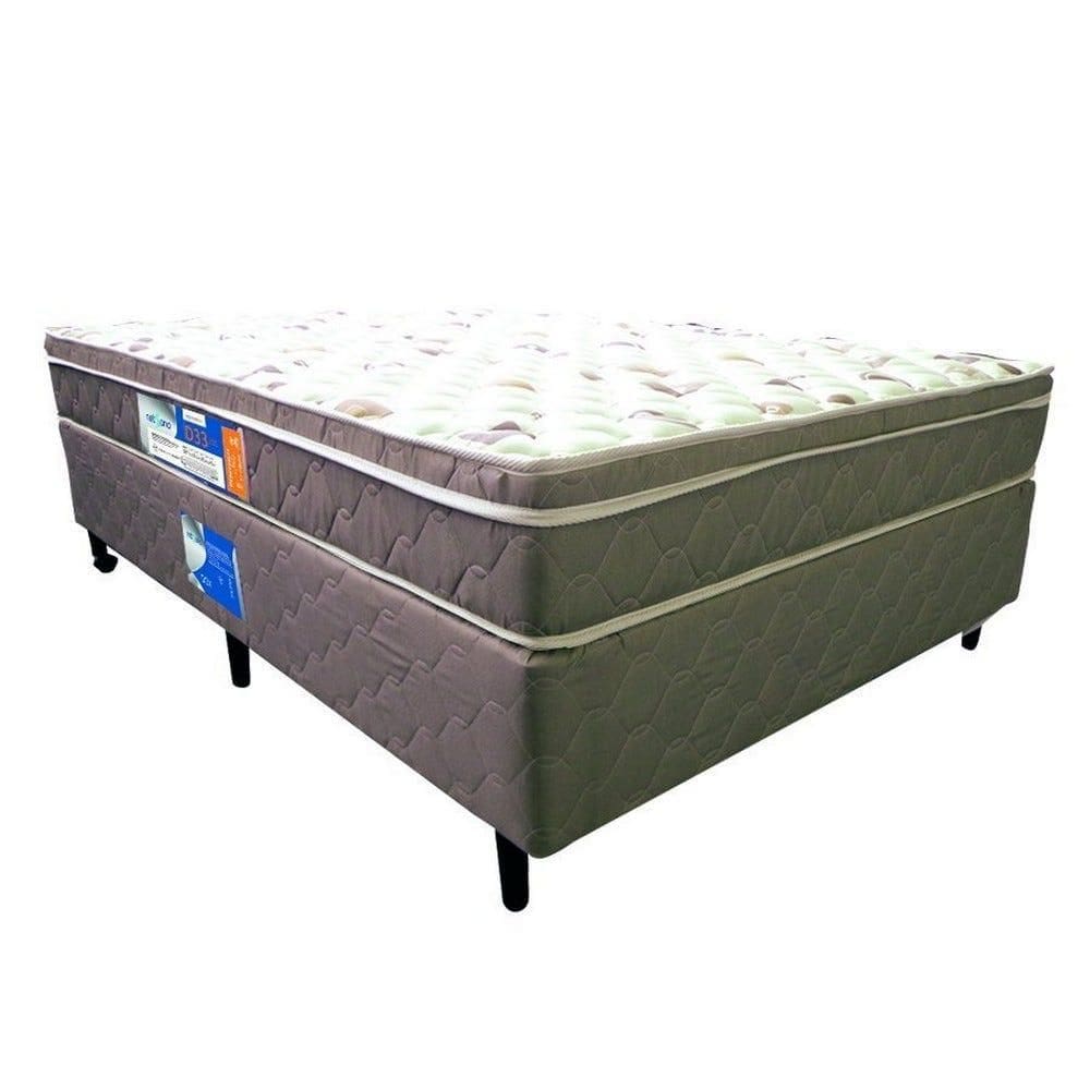 Cama Box + Colchão Netsono Euro Casal One Face D33 138x188x52cm