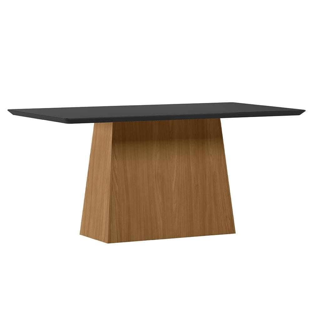 Mesa de Jantar Bárbara 160x90 Tampo em MDF com Vidro - New Ceval