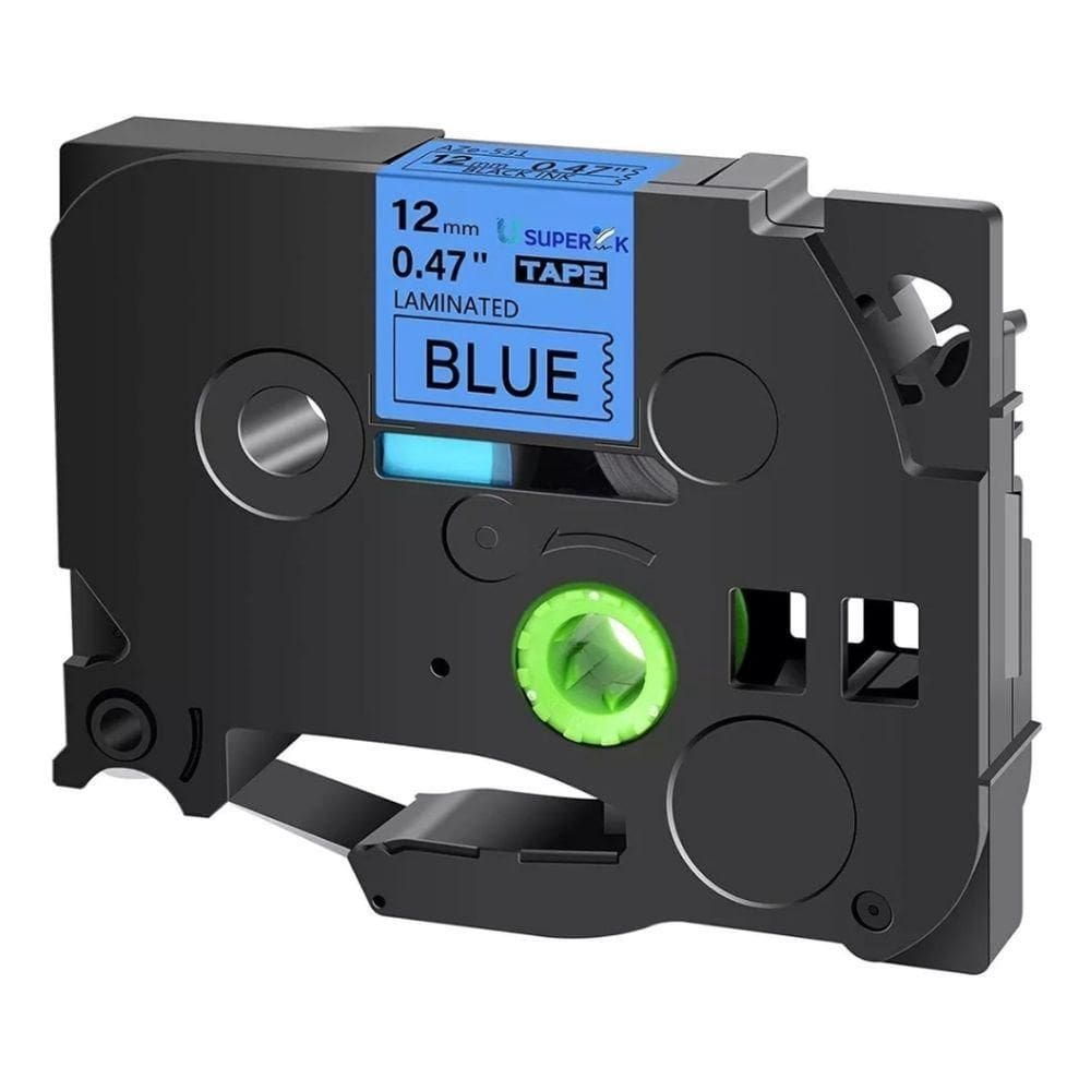 Fita Tze Tz 231 Compatível P/ Rotulador Brother 12mm Colors Azul