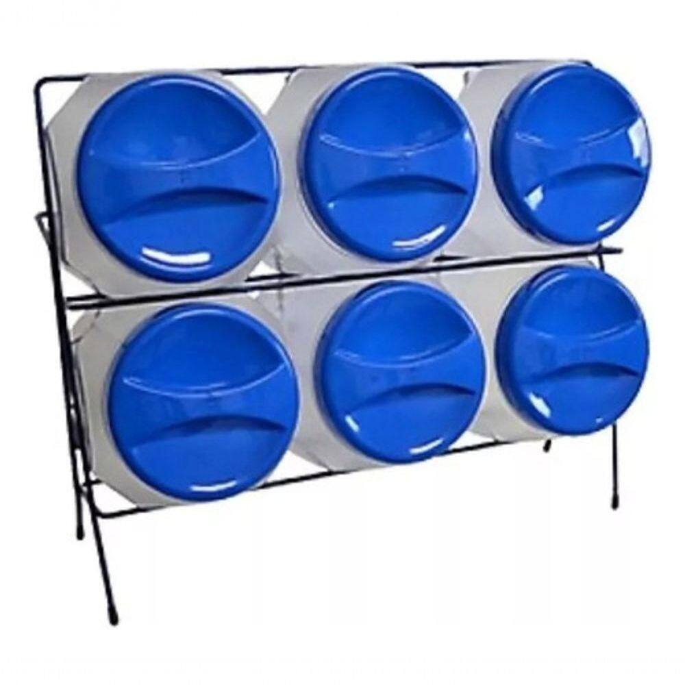 Baleiro Bomboniere Fixo 2 Andares 6 Potes Resistente Globo