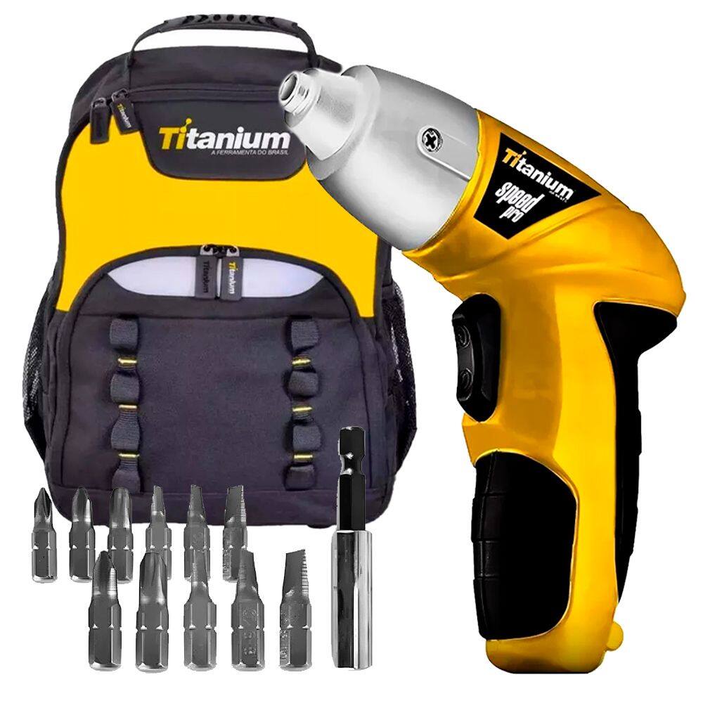 Parafusadeira 4V Com Bits + Mochila