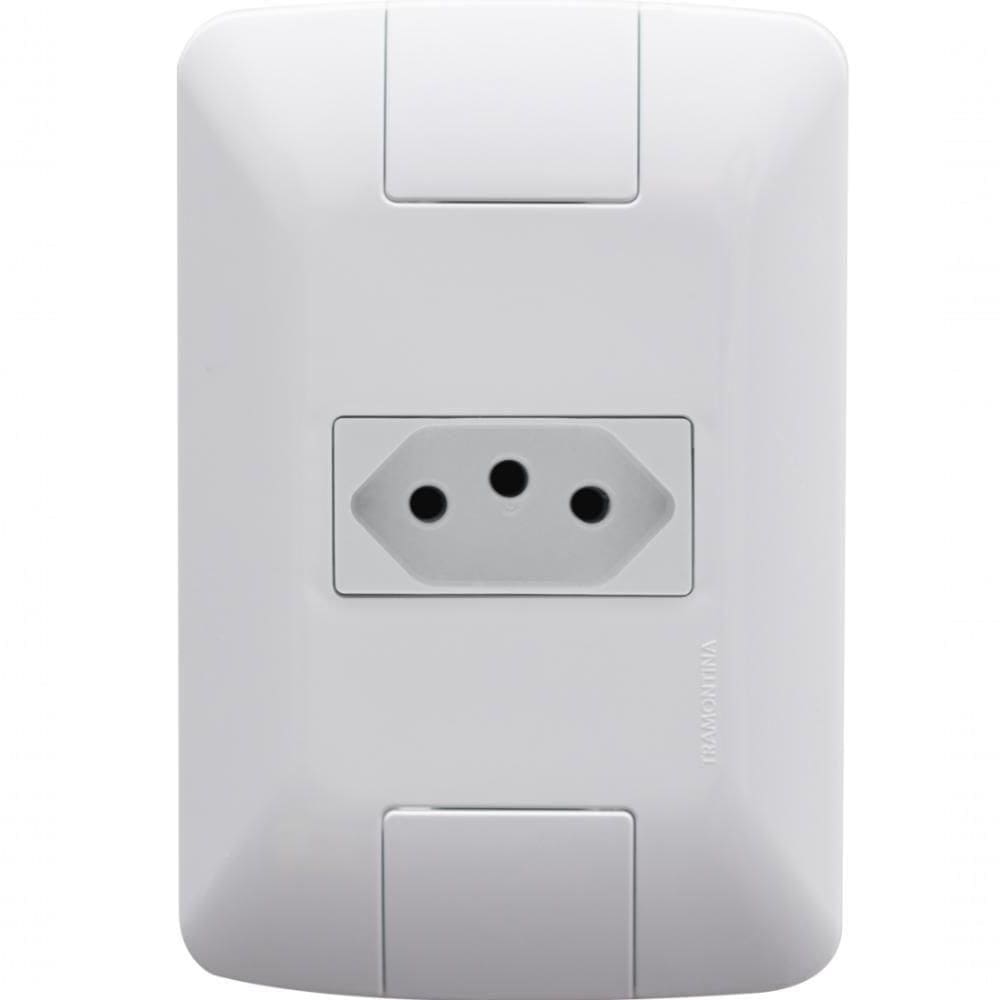 Kit 4 Conj 4x2 Tomada 2p+t Tramontina Aria 20a 250v Branco