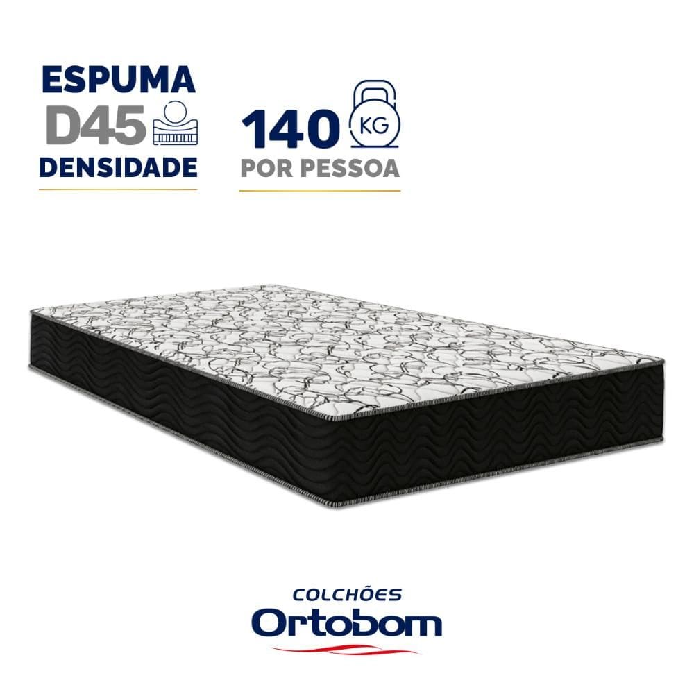 Colchão de Espuma D45 Ortobom Airtech 150 D45 Solteiro 78cm