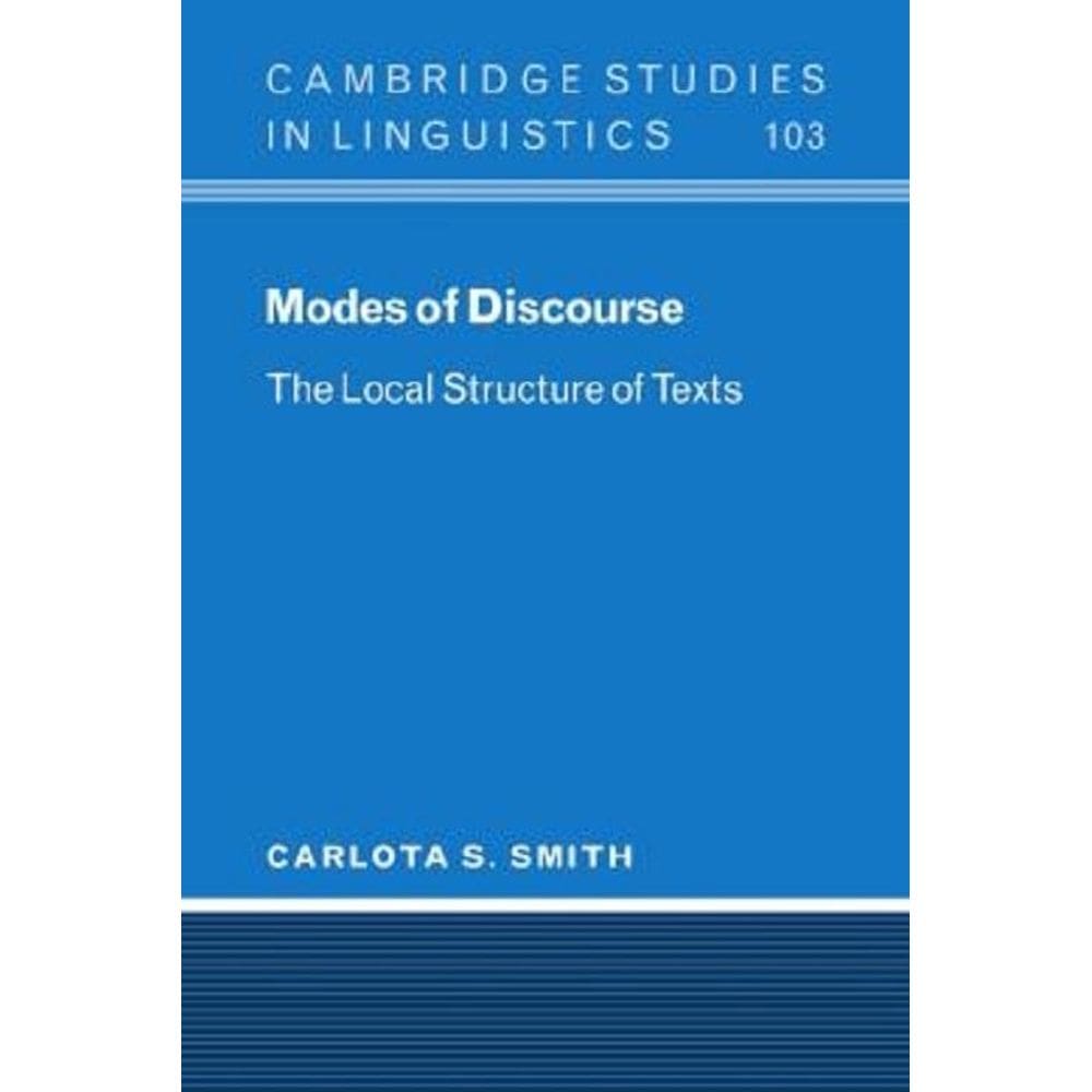 Modes Of Discourse - The Local Structure Of Texts