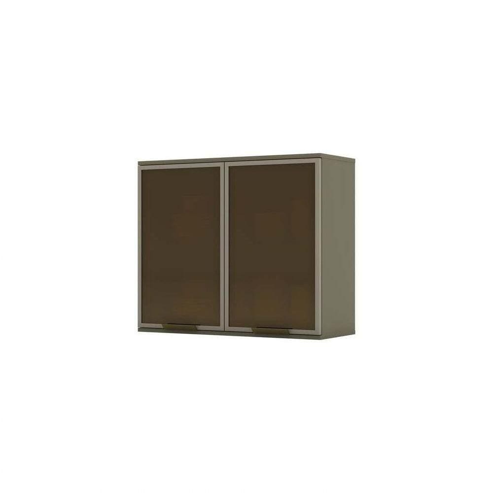 Armário Aéreo 02 Portas De Vidro 80 Cm Connect Henn Duna