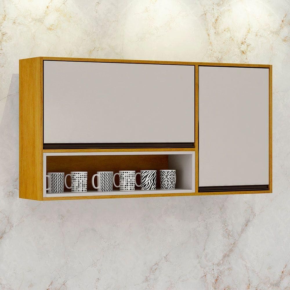 Armário Aéreo Porta Condimento Eduarda Cinamomo-off White