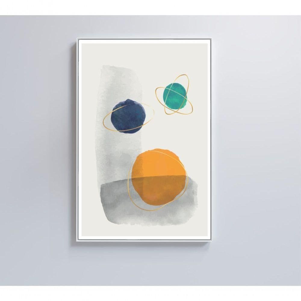 Quadro Abstrato Círculos 3 60x90 Cm Adesivo Fotográfico