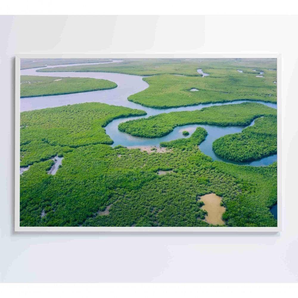 Quadro Rios E Floresta Amazônia 60x40 Cm Vidro Impresso
