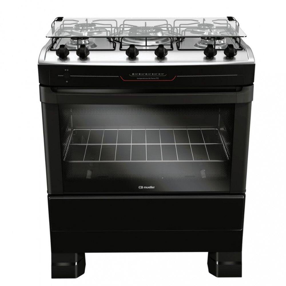 Fogão 5 Bocas Mueller Mfi5bf Preto - Bivolt - 610001648