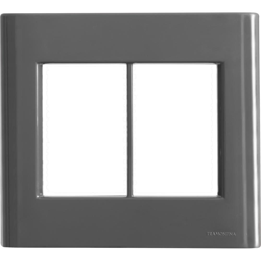 Placa 6 Postos 4x4 Tramontina Giz Titânio Sem Suporte