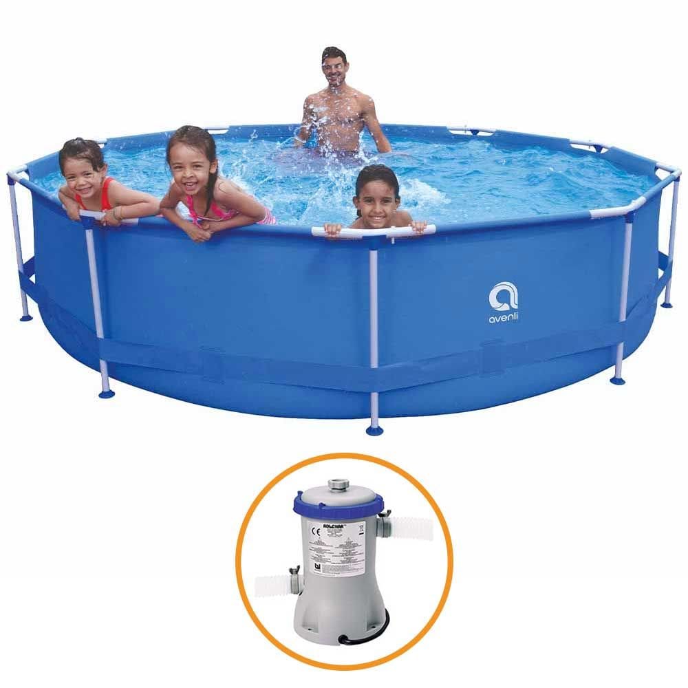 Piscina Estrutural Armação 6125 Litros + Bomba Filtro Avenli Jilong  220v