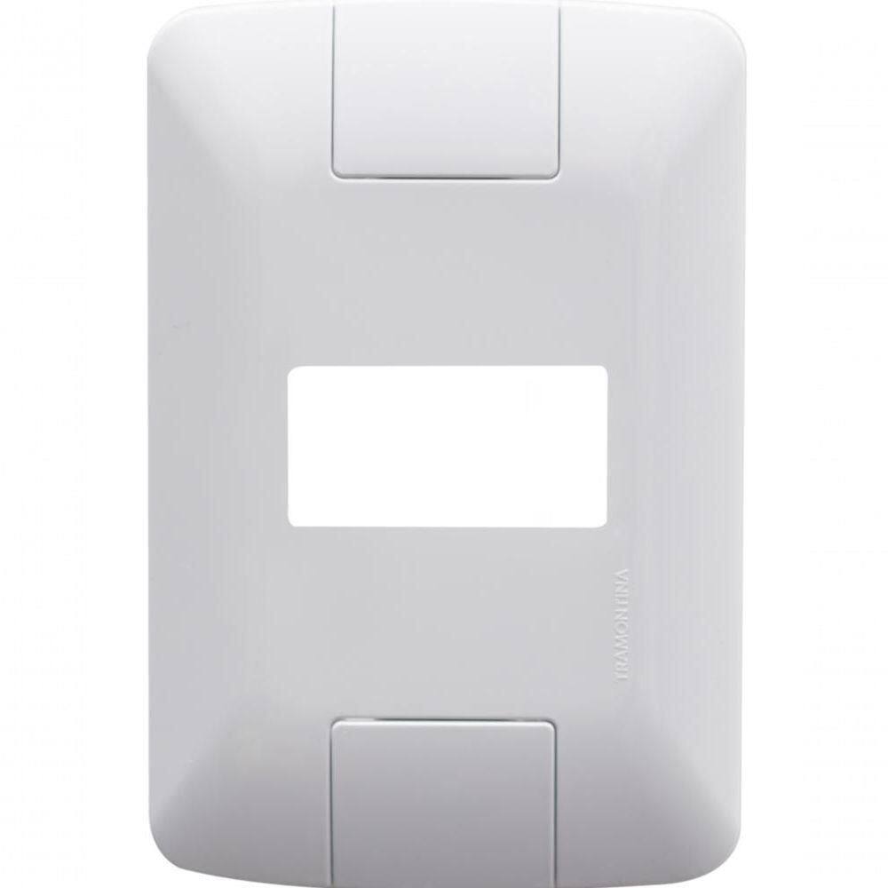 Kit 6 Placa 1 Posto Horizontal 4x2 Tramontina Aria Branca