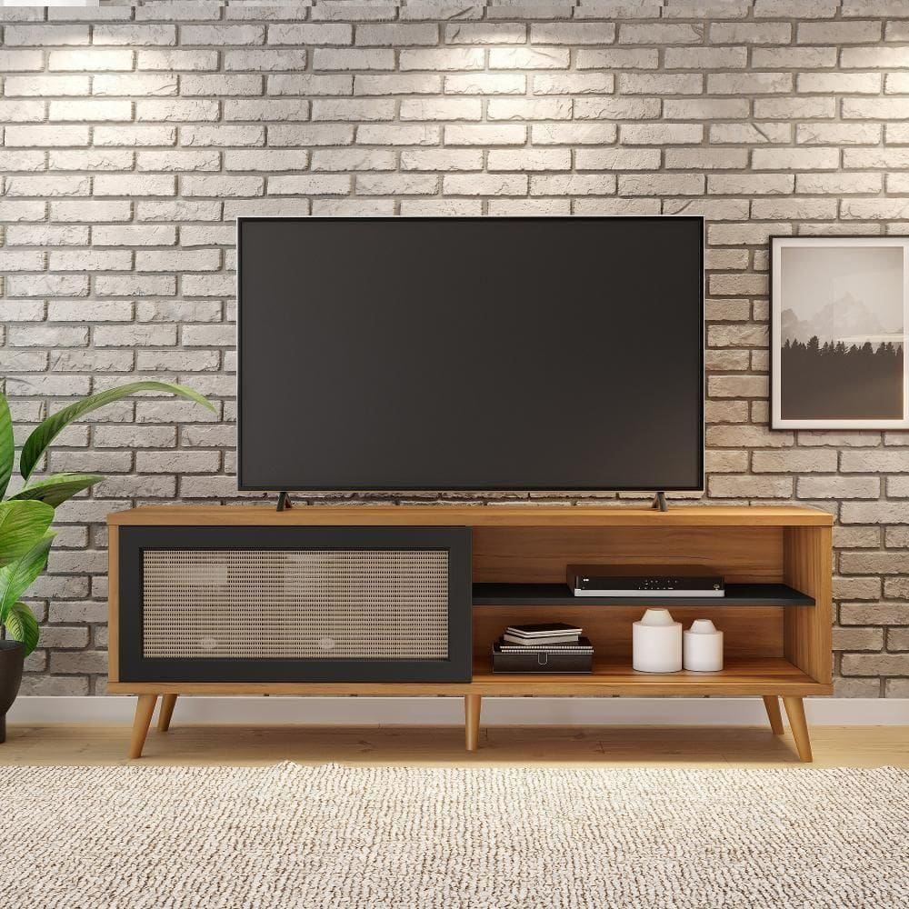 Rack Para Sala Tv Até 60\" Nt1175 Freijó Preto