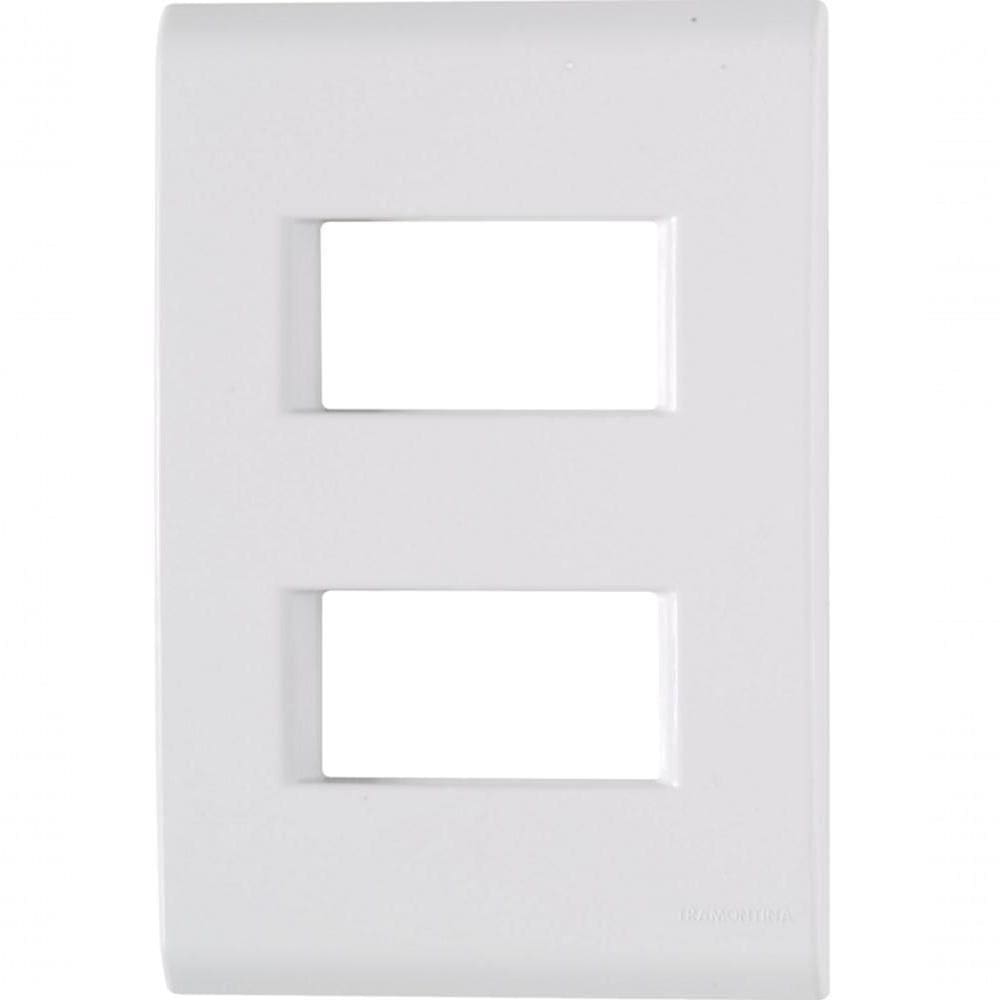 Kit 3 Placa 2 Postos Afastados 4x2 Tramontina Liz Branca