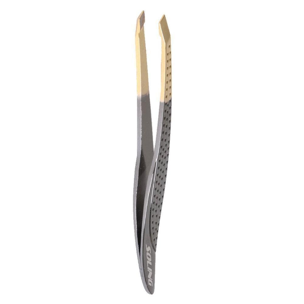 Pinça Profissional Gold Titanium Em Blister Soling Aço Inoxidável