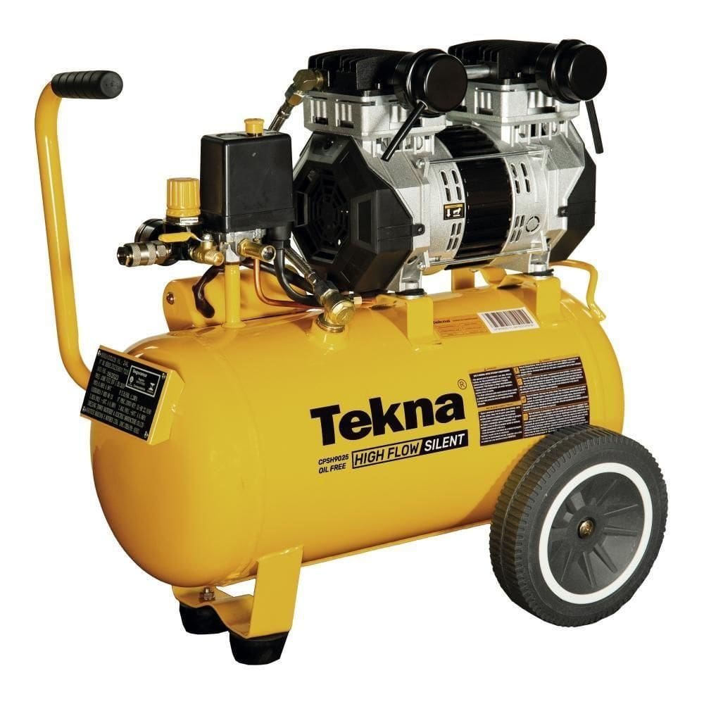 Compressor De Ar Cpsh9025-1c Tekna 24l 2,5hp Pressão Máxima 116 Psi Com Rodas Traseira 127v 60hz