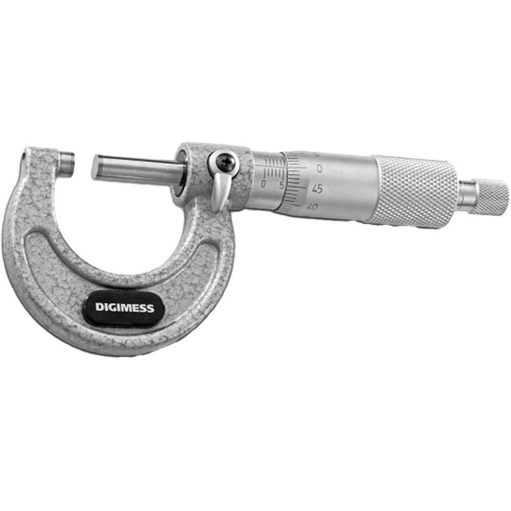 Micrômetro Externo Com Arco Em Ferro Fundido 0-25mm -digimess
