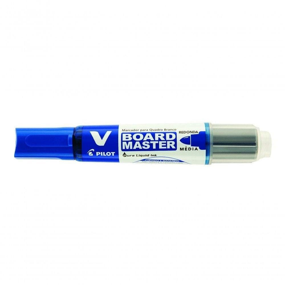 Marcador Para Quadro Branco V-board Master Pilot Recarregável Azul