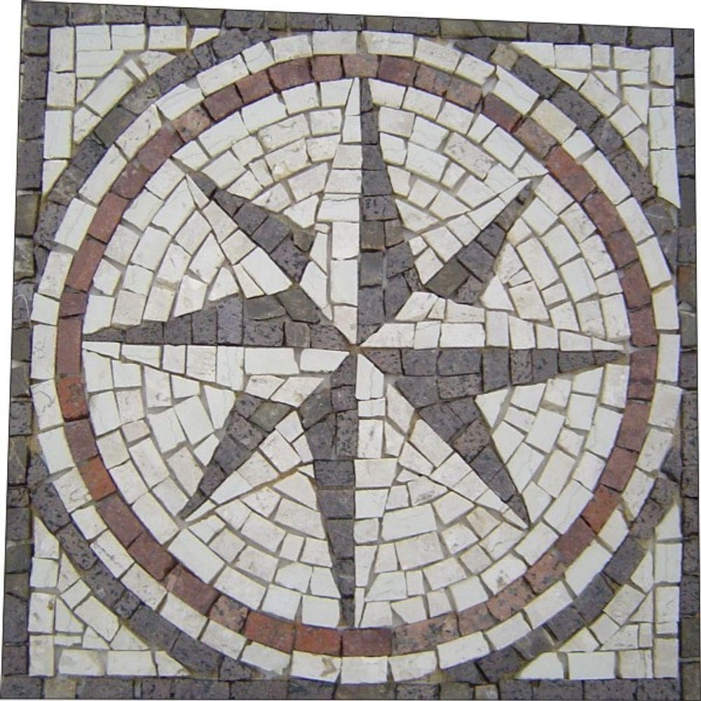 Rosa Dos Ventos Em Mosaico Rosone Fiorentino I Rústico