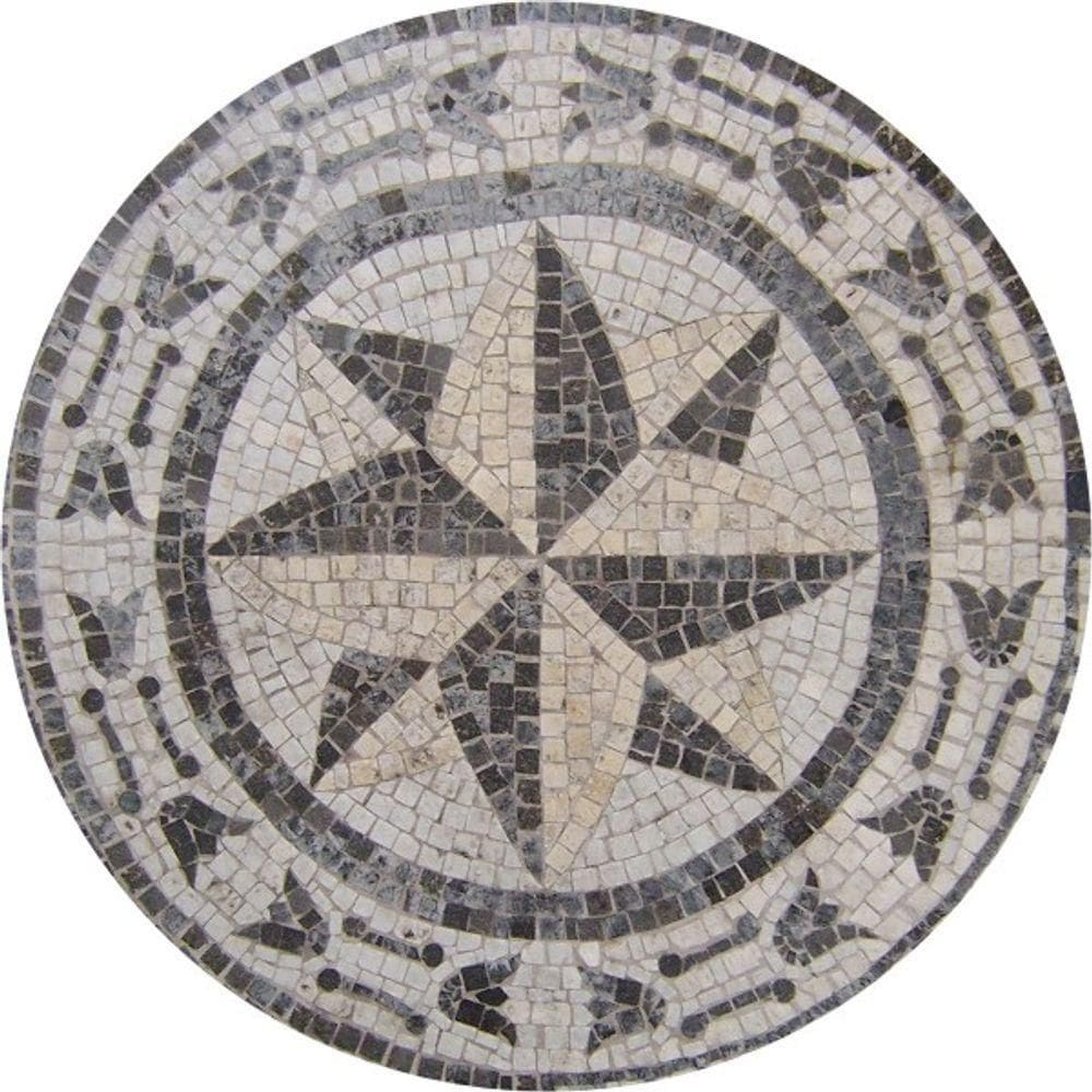 Rosa Dos Ventos Em Mosaico Roma I