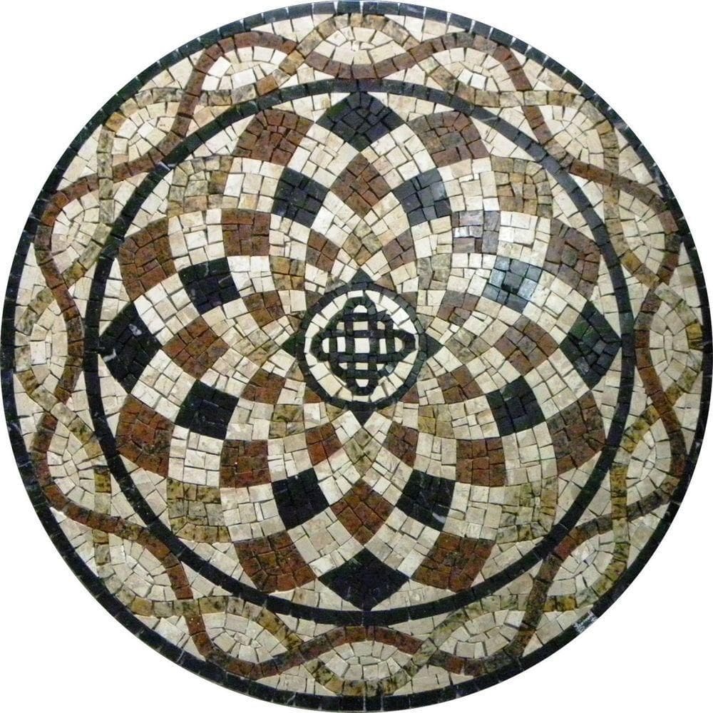 Piso Em Mosaico Romano Semente De Girassol Colorato Ii Tamanho 130cm