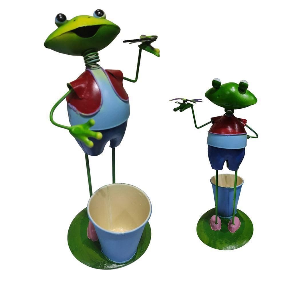 Boneco Sapo Balde De Flor Jardim Quintal Varanda Enfeite Decoraçao