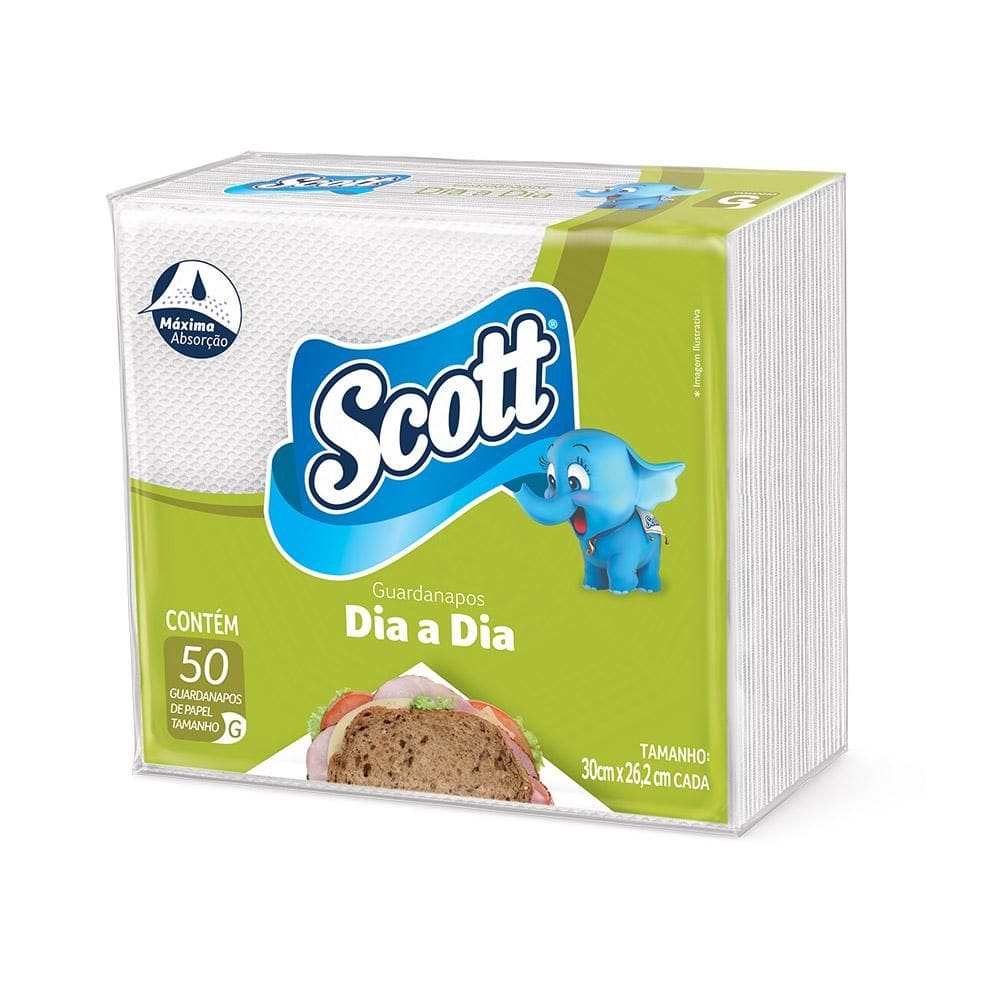 Guardanapo Scott Dia a Dia Grande 50 Folhas
