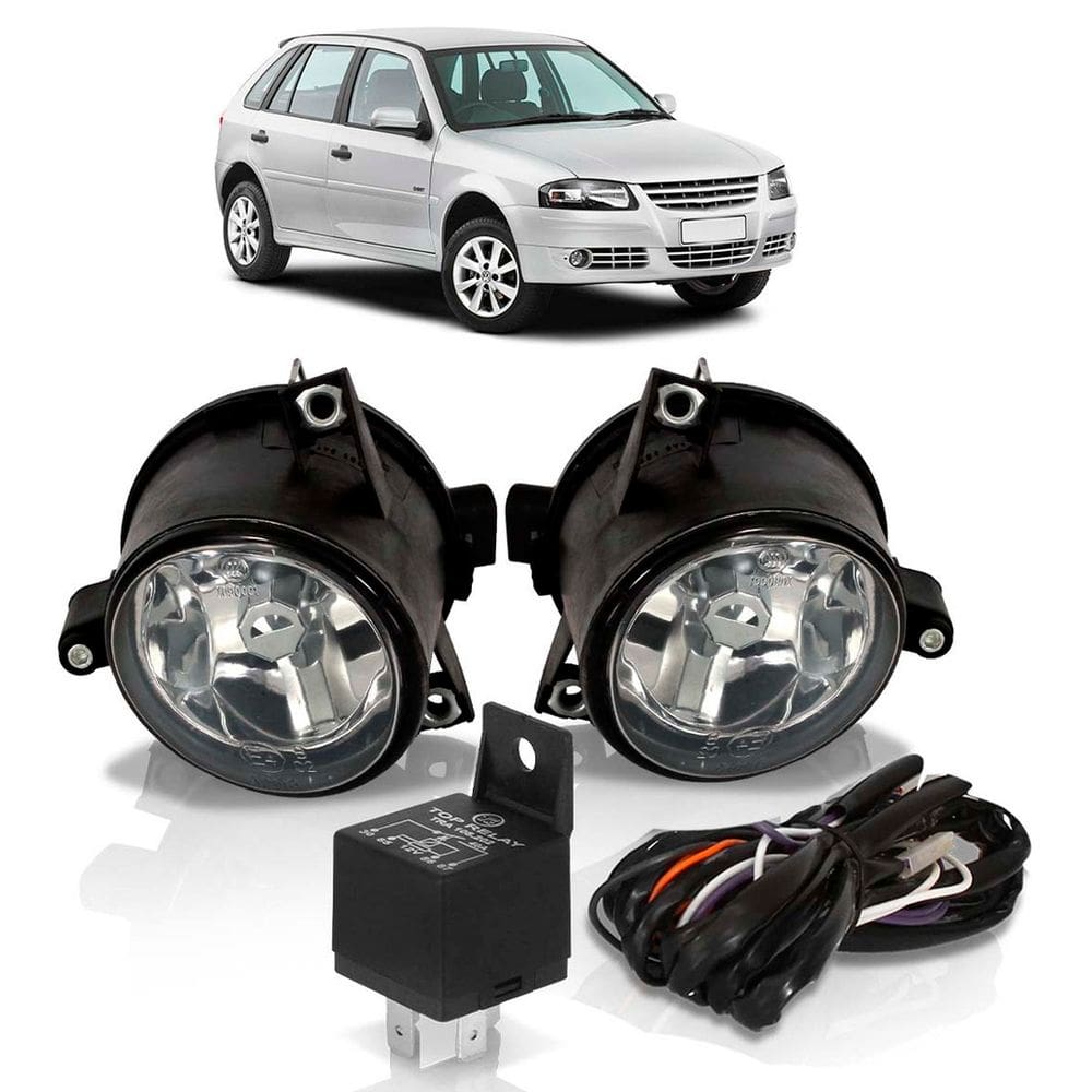 Kit Farol de Milha Gol Parati G4 2006/2014 + Botão Tic Tac