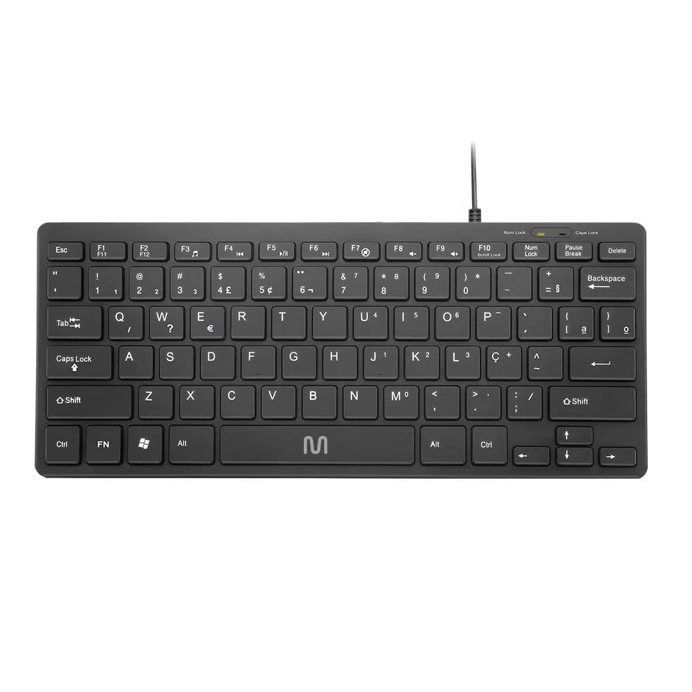 Mini Teclado com Fio 7 Teclas Multimídia Membrana Silencioso Multi
