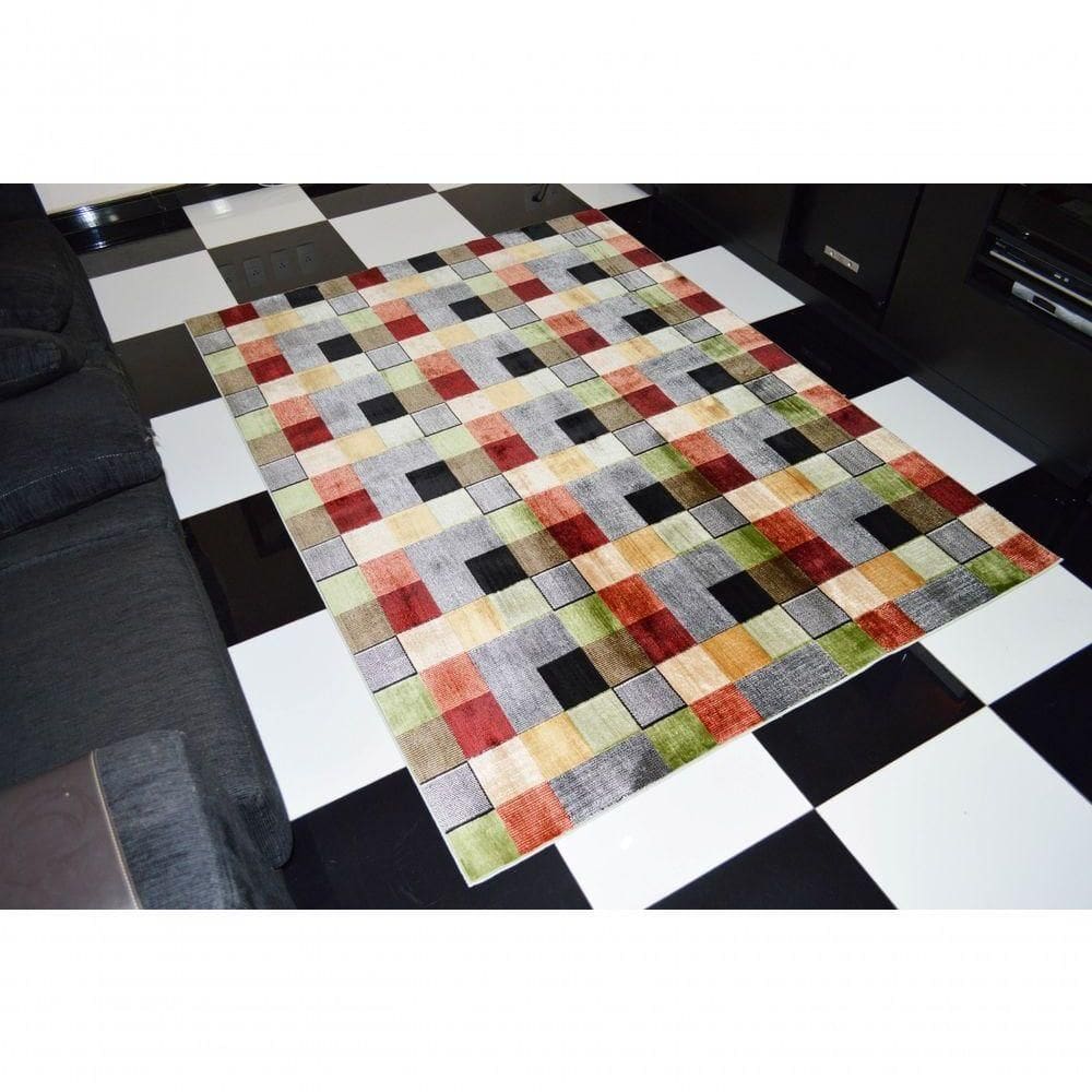 Tapete Veludo 2.50m X 3.50m Marbella Moderno Pathwork Rayza