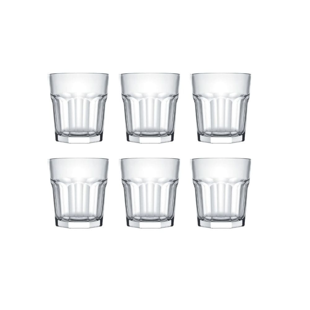 Jogo Copo Bristol Drink Whisky Vidro Suco 320ml Kit 6 Peças
