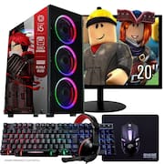 Computador Gamer Completo TOB Intel Core i5 SSD 240GB 8GB Teclado Mouse Mouse Pad e Headset Gamer Monitor 20” Windows 10 Pro Trial