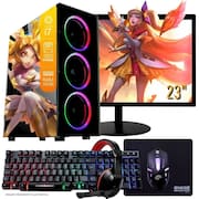 Computador Gamer Completo TOB Intel Core i7 SSD 240GB 16GB Teclado Mouse Mouse Pad e Headset Gamer Monitor 23” Windows 10 Pro Trial