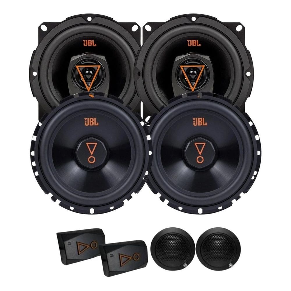 Kit 2 Vias 6 JBL 62VMS80 160W + Par Alto Falantes 5 Triaxiais JBL 5TRMS80 160W