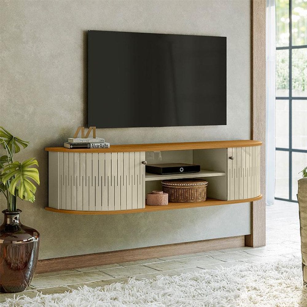Rack Bancada Suspensa Ambiente Modena Cumaru Opala – Madetec