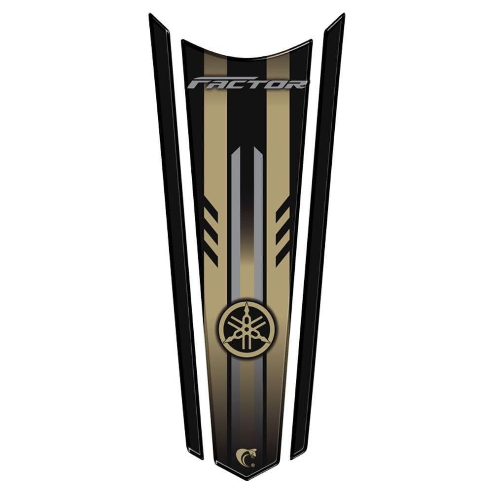 Adesivo Faixa Gravata Resinado Tanque Moto Factor Dourado Cor Dourado