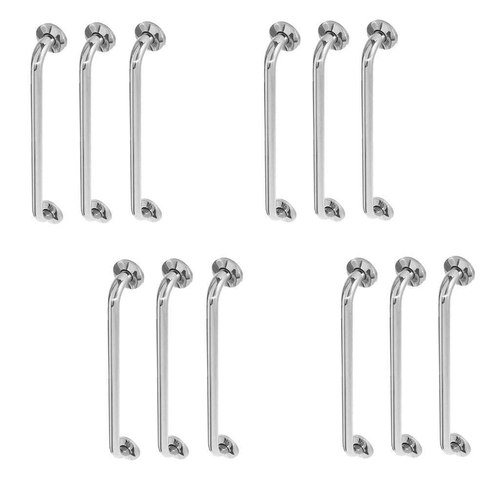 Alça De Apoio Inox 40cm Barra Kit 12 Unidades Segurança Acessibilidade Resistente
